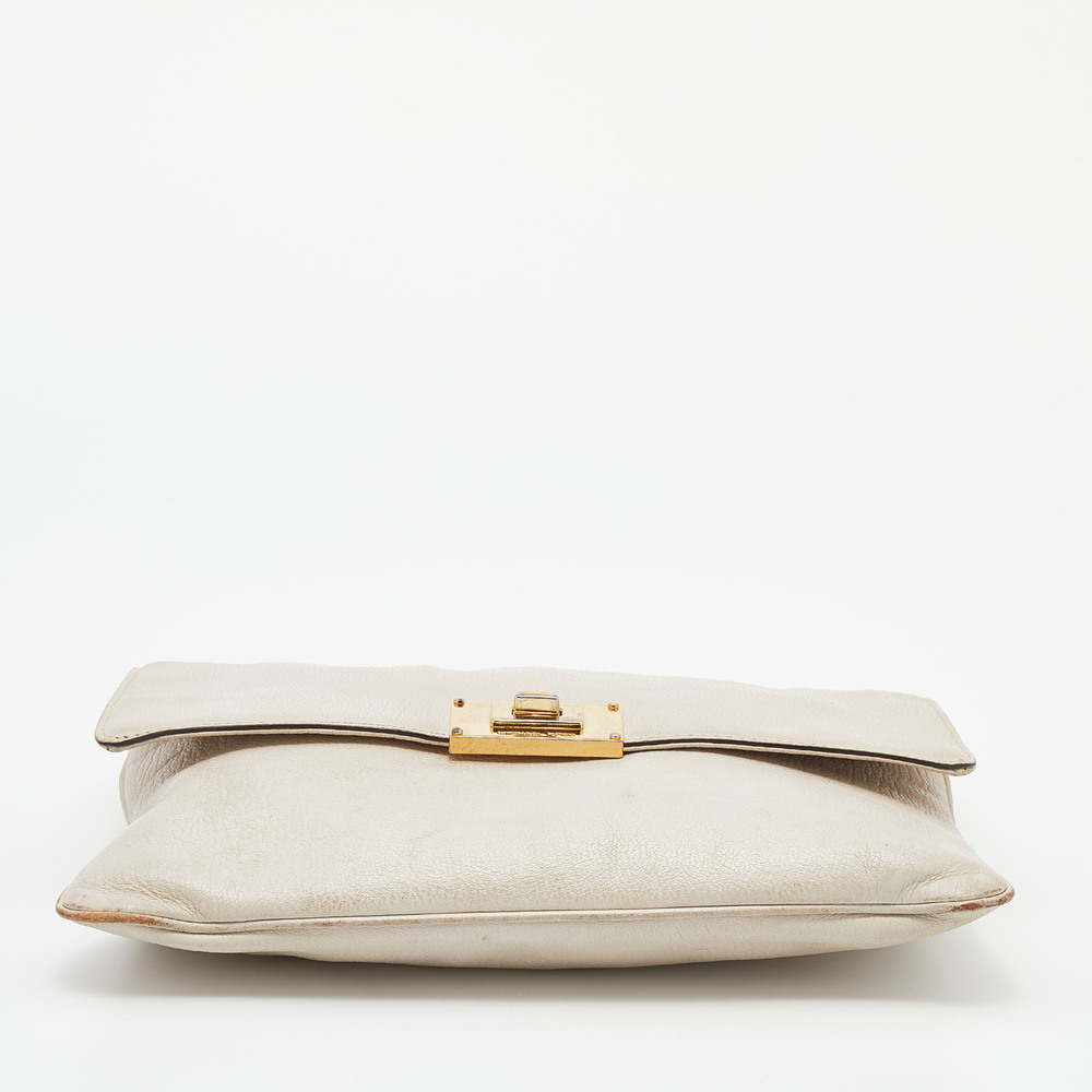 MICHAEL MICHAEL KORS White Leather Sloan Chain Flap Shoulder Bag - Picture 6 of 9